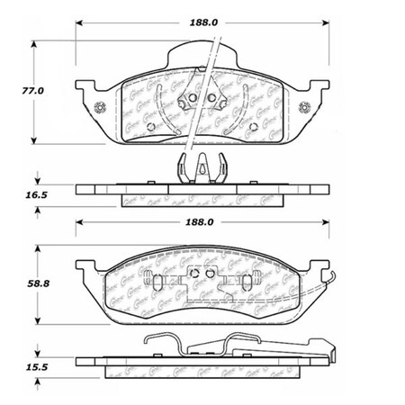 Centric Parts Posi-Quiet Ceramic Pads, 105.07600 105.07600